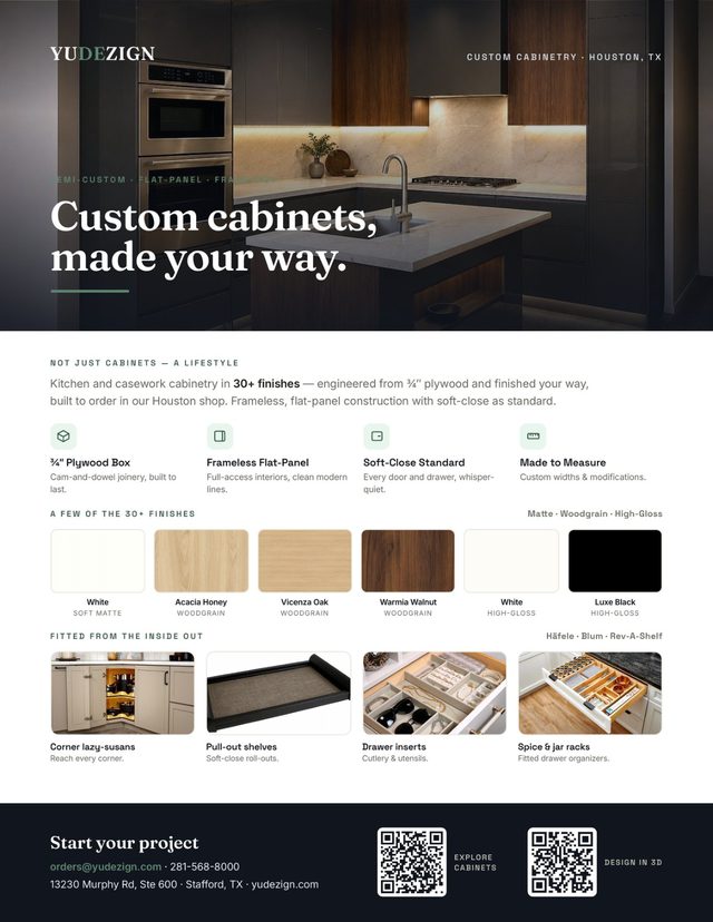 Custom Cabinets Flyer cover